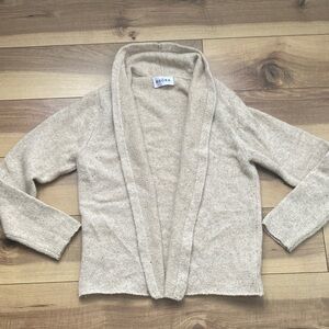 Brora Cashmere Open Front Cardigan Sweater
